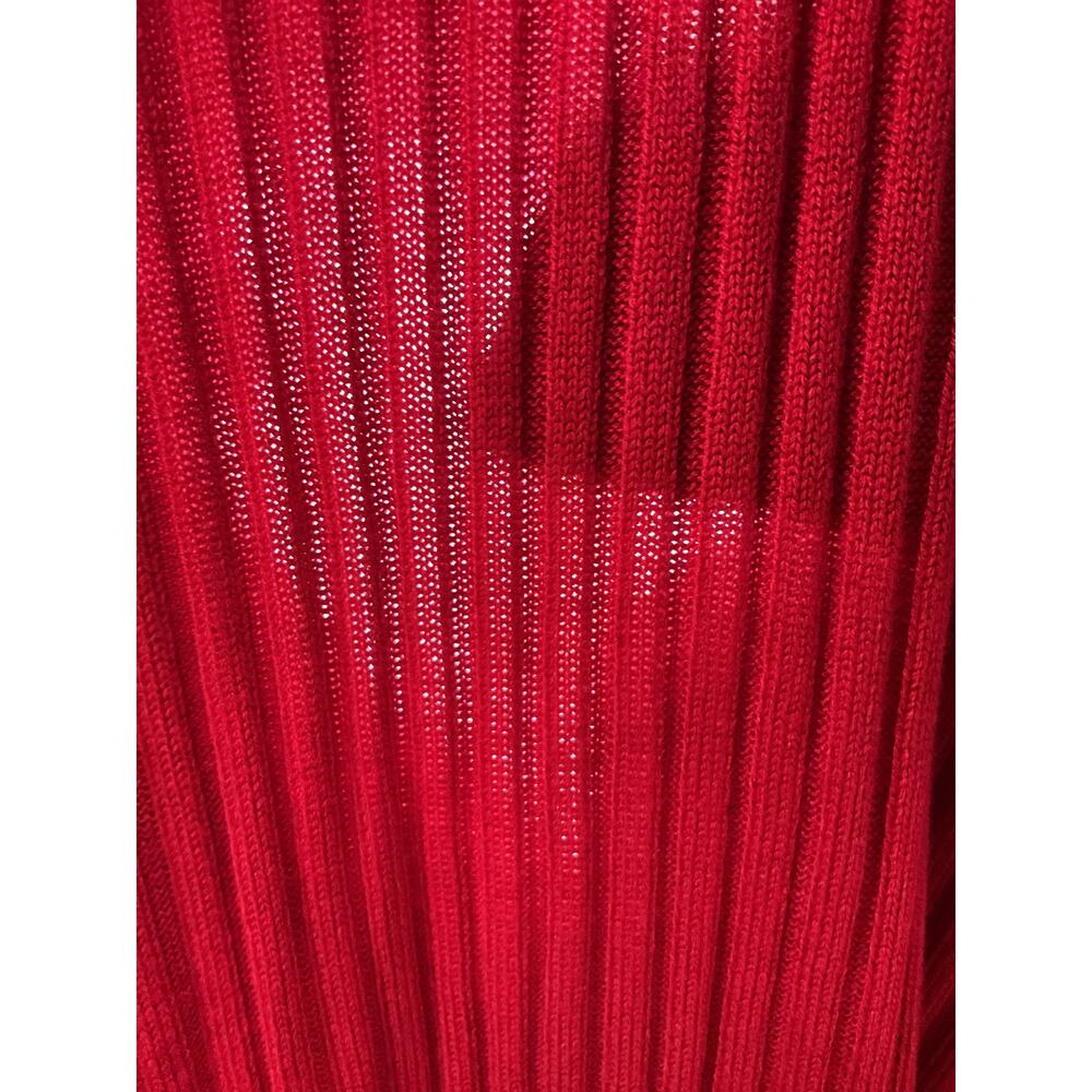 Zara Red Viscose Button-Up Top - Size L - image 4